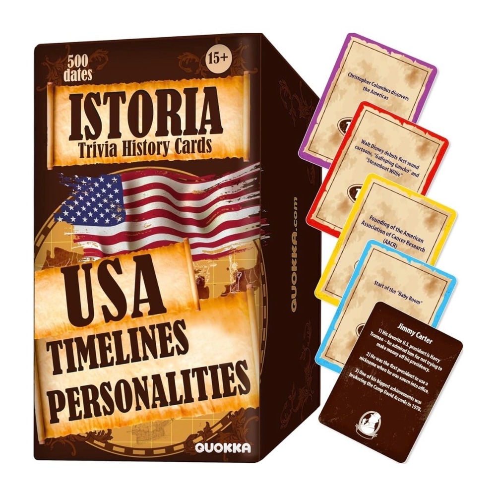 Iistoria Trivia History USA‎ Timelines Personalities Card Game 500 Dates New